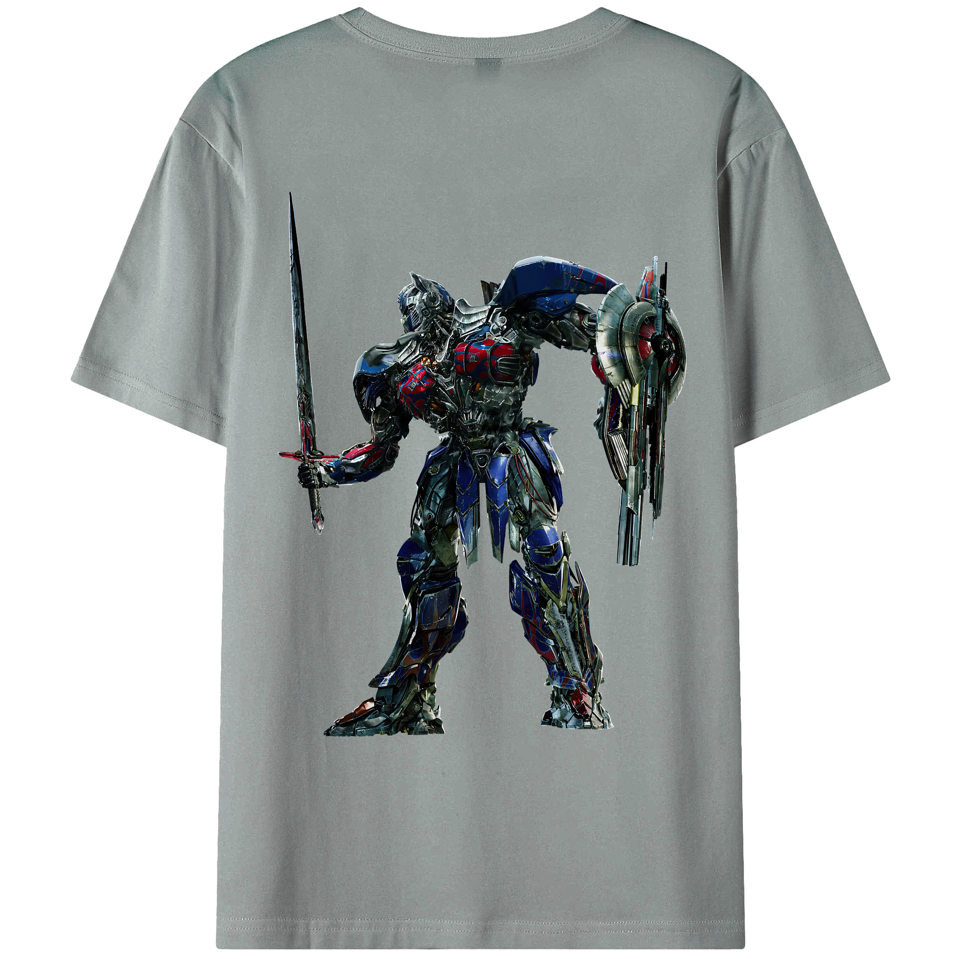 （画像用） Transformers トランスフォーマー 綿100％ メンズ半袖Tシャツ（バックプリント） 通気性